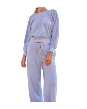 Sundry Raglan Sport Crew Sweatshirt - Blue