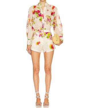 Karina Grimaldi Floral Print Short - Yellow