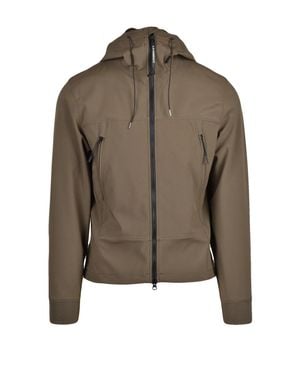 C.P. Company Technical Jacket With Front Zip Closure And Adjustable Hood - Brown