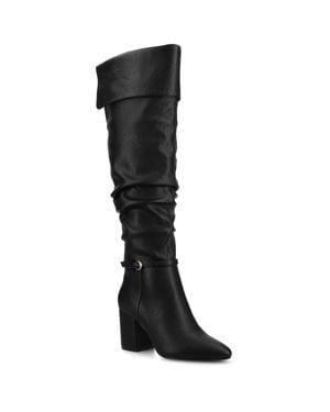 Journee Collection Floretta Over-The-Knee Boots - Black