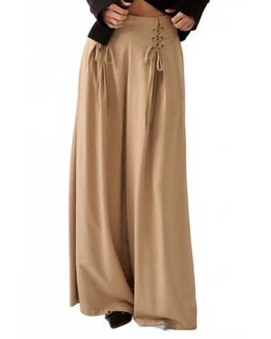 Promesa Lace Up Pants - Brown
