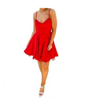 One And Only Collective Good Girl Sleeveless Mini Dress - Red