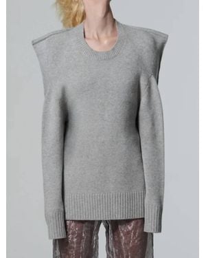 GRACE LING Square Sweater - Gray