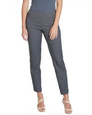 Slimsation By Multiples Pull On Twill Ankle Pants - Blue