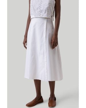 REISTOR Overlap Midi Skirt - White