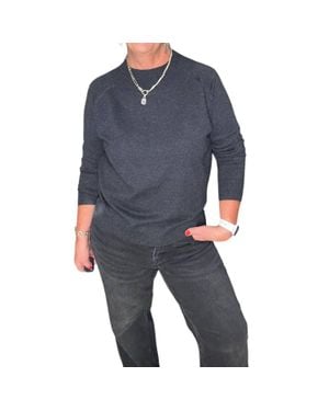 GRADE & GATHER Neck Detail Sweater - Gray