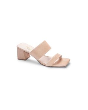 42 GOLD Lizbett Suede Block Heel Sandal - Pink