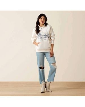 Ariat Traveler Quarter Zip Sweatshirt - Blue