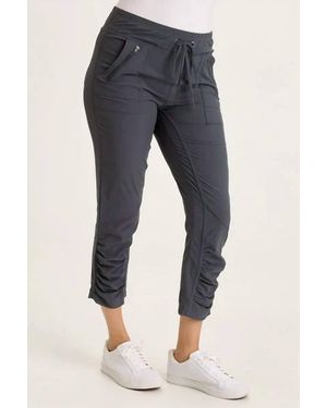 XCVI Aksana Whisper Stretch Ruched Active Slim Pant - Blue