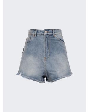 Natasha Zinko Denim Heart Shorts - Blue