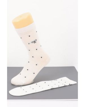 TRUEDAMES Cotton Stretch Socks - White