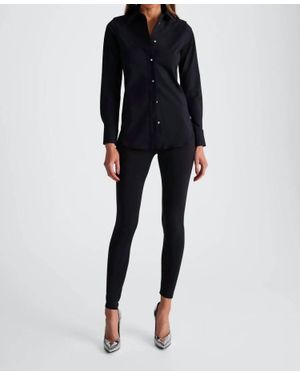 IN/ONE Winnie Button Front Shirt - Black