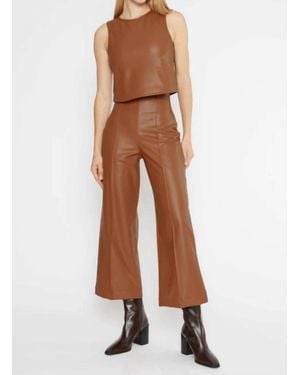 Ripley Rader Vegan Leather Cropped Pants - Brown