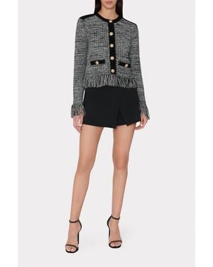 MILLY Evalyn Crepe Skort - Black