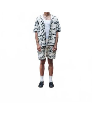 Free Refills Habana Crochet Button Up Shirt - Blue