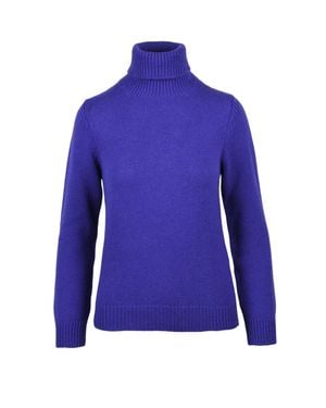 Kangra High Neck Sweater - Blue