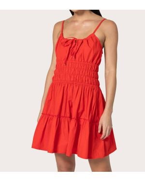 LUSANA Rosa Mini Dress - Red