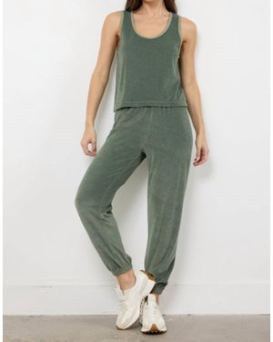 Lamade Sonny Velour Tank Top - Green