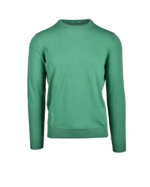Manipuri Elbow-Patch Cotton Sweater - Green