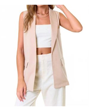 Doe And Rae Chic Vest Blazer - White