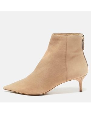 Isabel Marant Suede Ankle Length Boots - Natural