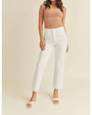 Just Black Denim High Rise Classic Straight Jean - Natural