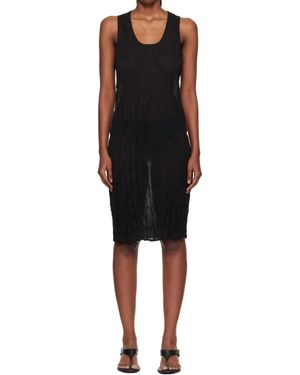 TOTEME Crinkled Tank Dress - Black