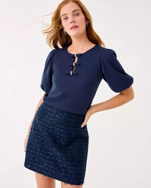 Lilly Pulitzer Kels Boucle Mini Skirt - Blue