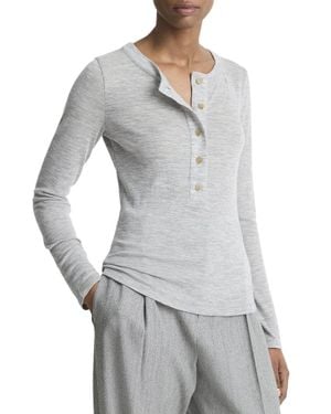 Vince Wool Henley Shirt - Gray