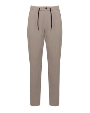 Herno Tailored Drawstring Straight-Leg Pants - Gray