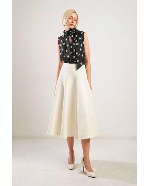 TRUEDAMES Delicate Touch Woven Skirt - Natural