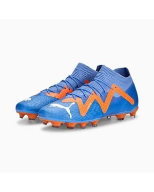PUMA Future Pro Fg/Ag 107171-01 Glimmer Low Top Athletic Soccer Cleats - Blue