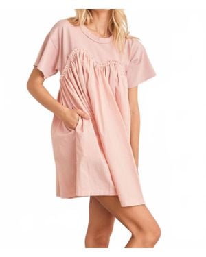 In February Grace T-Shirt Mini Dress - Pink