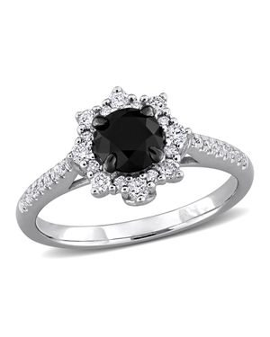 Mimi & Max 1 1/6Ct Tw And Diamond Halo Engagement Ring - Metallic