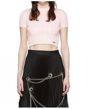 we11done Floral Knit T-Shirt - Black