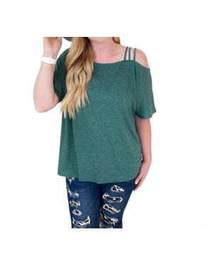Shirley Stone One Shoulder Strappy Top - Green