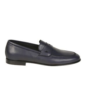 Baldinini Nappa Leather Penny Strap Loafers - Black