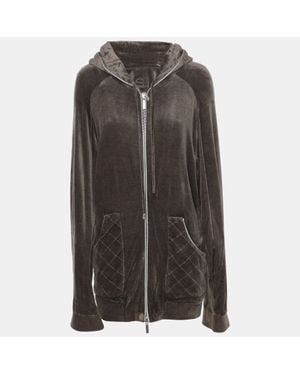 Marina Rinaldi Voyage By Velvet Drawstring Hoodie Jacket - Brown