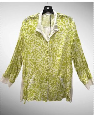 Lemon Grass Bubble Print Long Sleeve - Green