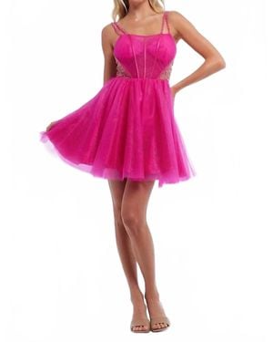 Vienna Prom Princess Sleeveless Cocktail Dress - Pink