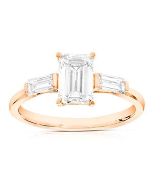 Vir Jewels 1.85 Cttw Emerald Lab Grown Diamond 3 Stone Engagement Ring - Metallic