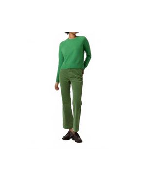 ANN MASHBURN Kendall Flare 5-Pocket Jeans - Green
