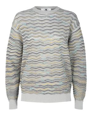 Missoni Metallic Crochet-Knit Cotton-Blend Sweatshirt - Gray