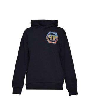 Philipp Plein Cotton Sweatshirt With Iconic Hexagonal Logo