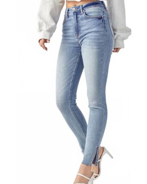 Risen High Rise Relaxed Fit Skinny Jeans - Blue