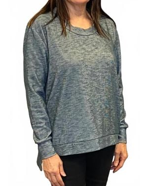 Ariella Zipper Detail Hi-Lo Top - Gray