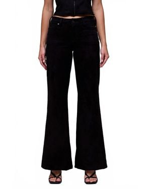 Hidden Jeans Suede Flare Pants - Black