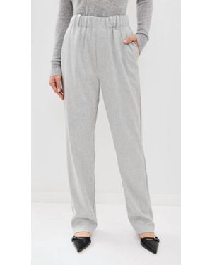 Enza Costa Wool Suiting Pull On Trouser - White