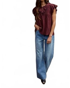 By Together Sadie Short Sleeve Top - Blue