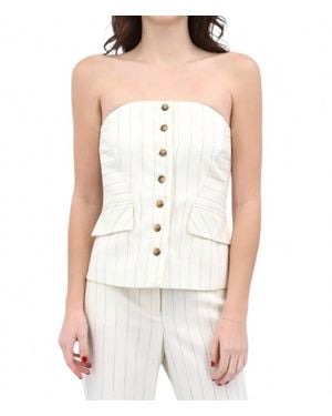 Iris Setlakwe Striped Bustier - White
